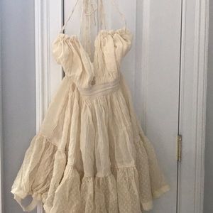 Free People scoop back halter dress NWB